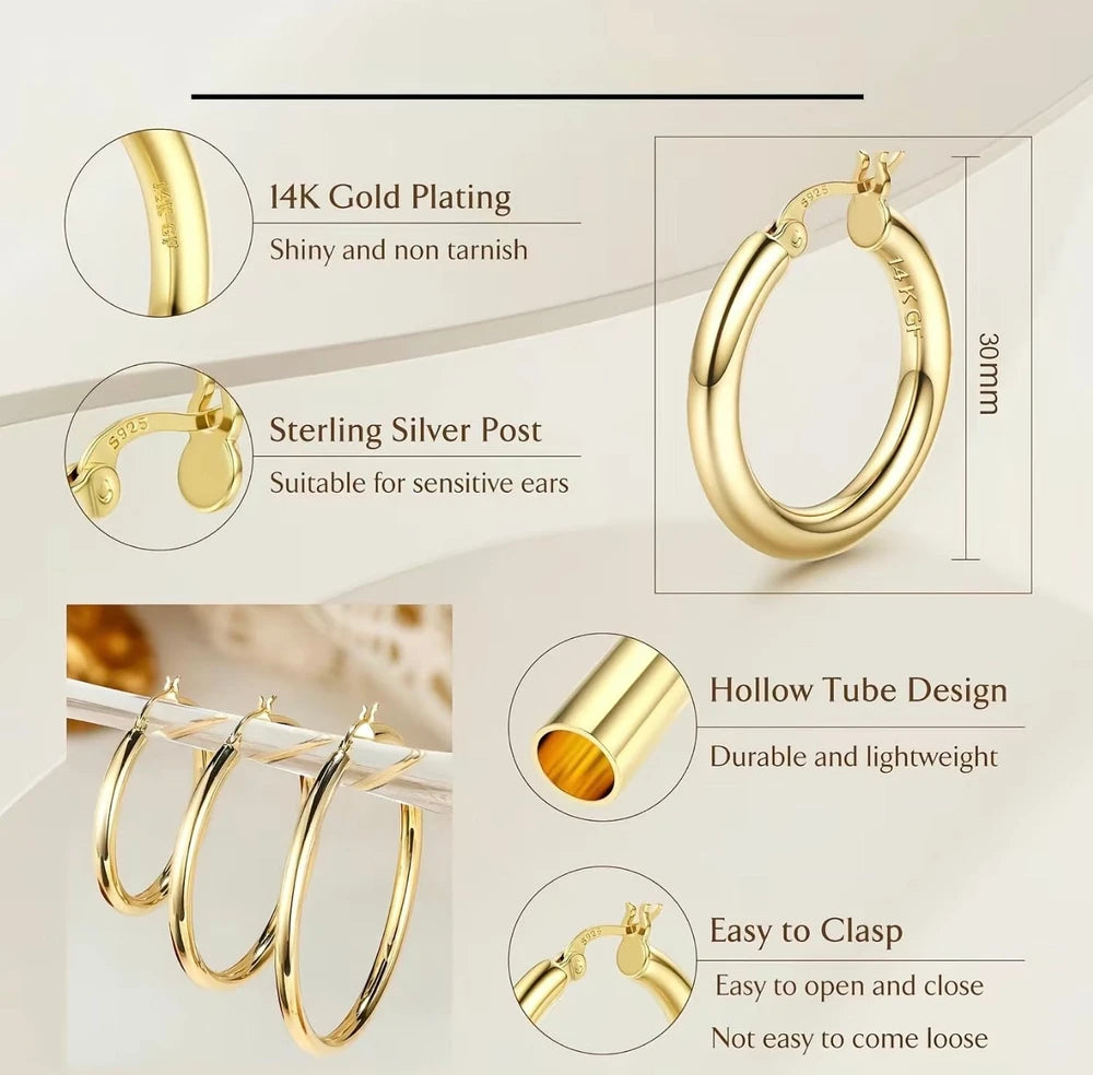 Aisor AureLoop Gold Hoops