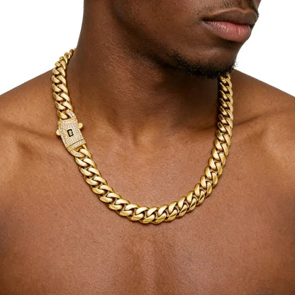 Aisor Gold Plated Cuban Link Set