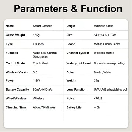 BlueSync Smart Glasses