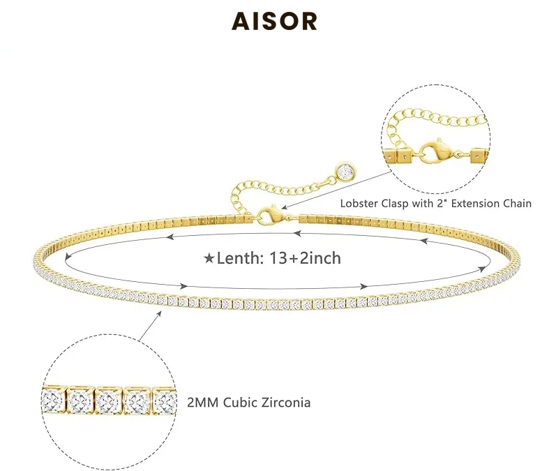 Aisor Elegance Tennis Necklace